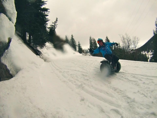 Segway in the snow